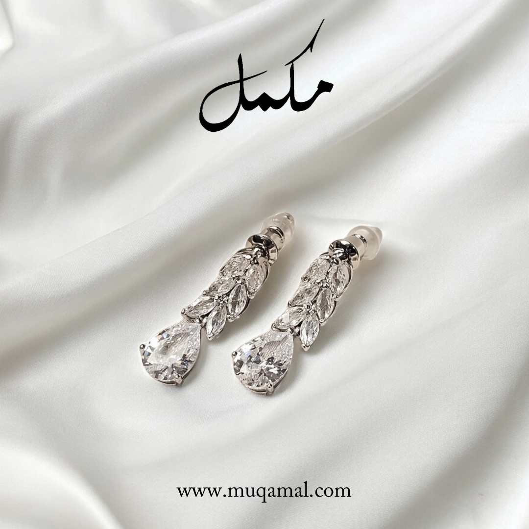 Gorgeous White Sapphire Drop Earrings