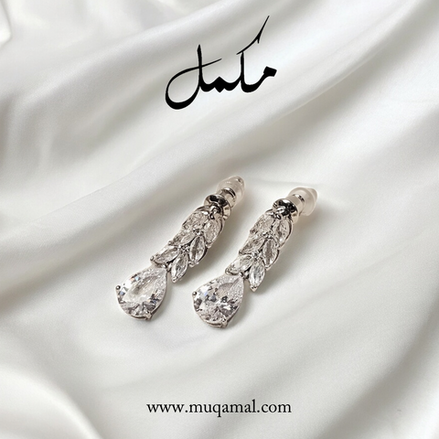 Gorgeous White Sapphire Drop Earrings