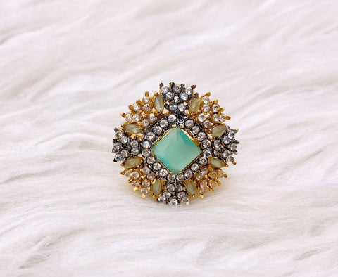 Verdant jewel Adjustable Ring