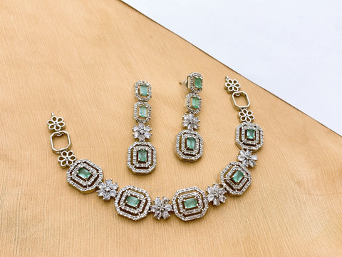 Crystal Veil Necklace Set