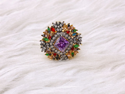 Verdant jewel Adjustable Ring