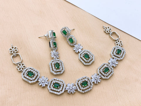 Crystal Veil Necklace Set