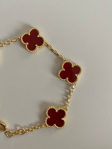 Red Flower Bracelet (Double sided)