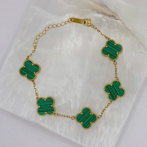 Green Clover Bracelet (Double sided)