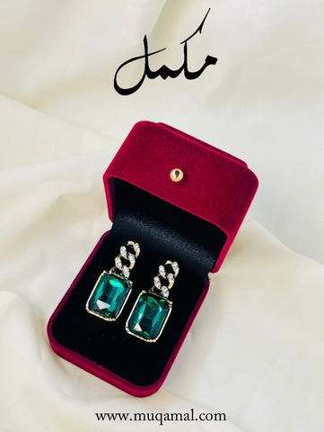 Green ONYX Portrait Earring