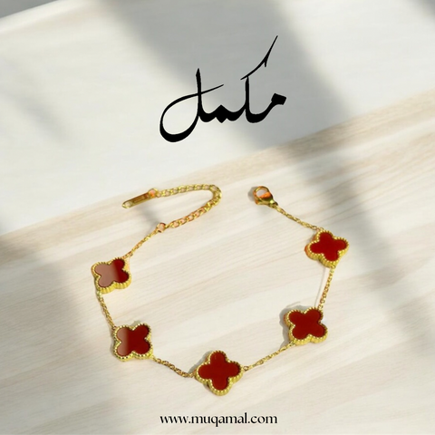 Red Flower Bracelet (Double sided)