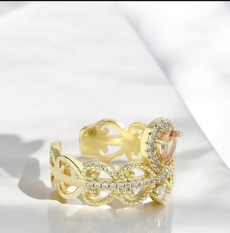 Crown Shape Adjustable Ring