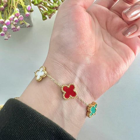 Multicolor Clover Bracelet