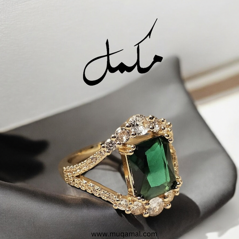 Emerald Eye Adjustable Ring