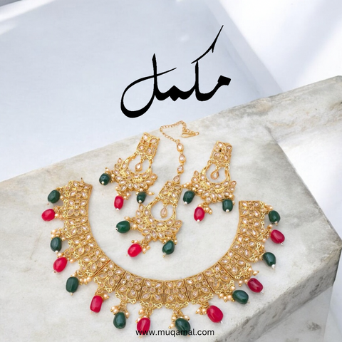 Ruby Evergreen Necklace Set