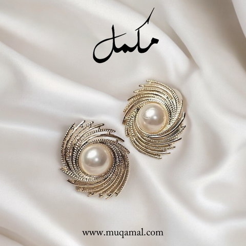 MONET Pearl Swirl Earrings