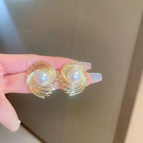 MONET Pearl Swirl Earrings