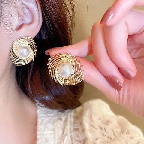 MONET Pearl Swirl Earrings