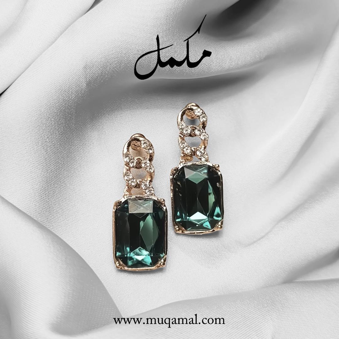 Green ONYX Portrait Earring