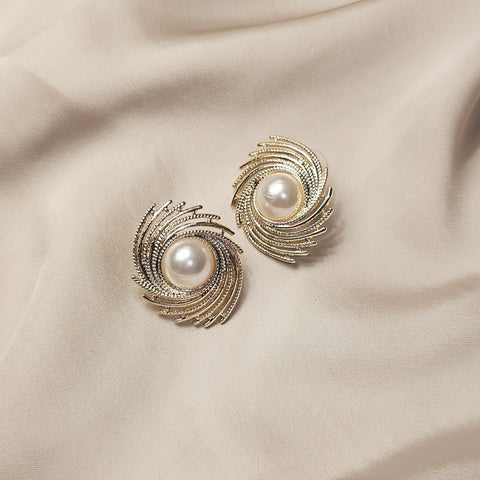 MONET Pearl Swirl Earrings