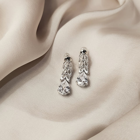 Gorgeous White Sapphire Drop Earrings