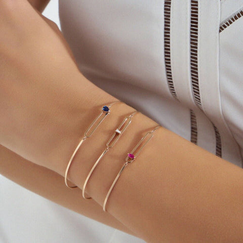 Pear Cut Sapphire Rose Gold Bracelet